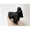TALKLEK Statuina realistica in resina a forma di cocker spaniel, statuetta commemorativa per cani, decorazione per auto, statua di cane da collezione, regalo per gli amanti del cocker spaniel (nero, L