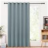 PONY DANCE Tenda Oscurante Termica da Interno per Soggiorno con Anelli | per Camera da Letto, Divisorie, per Separa Ambienti, per Soggiorno, Blackout, 1 Pezzo L 200 x A 210 CM, Blu Grigiastro