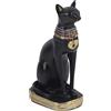 Kukyller Statuetta da collezione Bastet egiziana, Statua della dea del gatto felino nero egiziano Bastet Statua in resina Figurina Stanza della casa Ornamento Artigianato Regali (A5-YX260839 misura piccola)