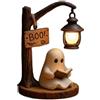 HomeVortex 3D LED Halloween Night Light a forma di libro aperto per camera da letto mensola decorazione lampada in resina alimentata a batteria