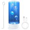 BestYiJo Lampada Meduse Acquario, Jellyfish Lava Lampada, 2,5 Litri Ricarica USB, 7 colori, 2 Modalità, Lampada Lava con Controllo Della Velocità, per La Casa Ufficio Regalo per Bambini (Bianco-1)