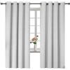 YSTELLAA Tende 100% Oscuranti Per Interni 2 Pezzi, 140×160cm, Effetto Lino, Tende Termiche, Con Anelli, Tenda Termica Isolante Freddo E Caldo, Fonoassorbenti, Moderne, Grigio Bianco