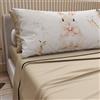 PETTI Artigiani Italiani - Lenzuola di Pasqua in Cotone con Federe in Stampa Digitale, Lenzuola Matrimoniali, Completo Letto Pasquale Matrimoniale, 05 Beige, Made in Italy