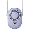 Belnotelt Ventilatore indossabile con display a LED, ventilatore da collo a 3 velocità, per vita o scrivania, turbo raffreddamento portatile per viaggi, lavoro, attività all'aperto (viola, 4000 mAh)