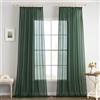 EMEMA Tende con Fettuccia 2P Verde Scuro Tenda per Interni A145xL140cm | Tende con Fettuccia Tenda Trasparenti Tende Leggere e Fluenti ideali per le Finestre della Camera da Letto e del Soggiorno