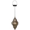 JJIAGOLD Luci solari marocchine da giardino - Lanterne decorative impermeabili da appendere con LED caldo - Lampade in metallo ad energia solare per patio, cortile, sentiero, recinto, decorazione