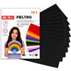Sidi Global Market SIDI Feltro Nero 5 Fogli 20x15 Tessuto Hobbistica DIY