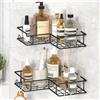 Blendura Mensola Doccia Angolare Senza Foratura, 2 Pezzi Adesiva Organizer Bagno, Porta Shampoo Bagnoschiuma Sapone Doccia da Appendere