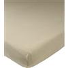 Meyco Baby Uni lenzuolo per lettino (lenzuolo con qualità di morbido jersey, in 100% cotone, traspirante, dimensioni: 60 x 120 cm), tortora