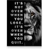 NymphFable Poster Decorativo Motivazionale Leone in Bianco e Nero Poster Murale Ispirativo per Ufficio Palestra Soggiorno Decor 12x16 in Senza Cornice