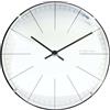 NeXtime 3506WI Big Stripe Mini Dome Mesa Orologio da Parete, Bianco, 20 cm