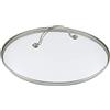 GreenPan Coperchio Universale in Vetro Temperato con Bordo in Acciao Inox e Manico in Metallo, 28 cm