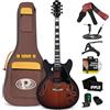 Pyle Chitarra Elettrica Semi-Hollow, Kit Chitarra Elettrica, Stile Jazz, 6 Corde con Borsa e Accessori, Full Size 106 cm