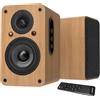 LONPOO LP-42X Attivi Diffusori da scaffale 100W RMS per TV, connettività HDMI ARC, Ottica, Coassiale, Bluetooth, USB, AUX-in, con controllo alti/bassi, telecomando (giallo)