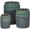 Vaso in Ceramica Smaltata Glaze Rotondo Piccolo H40 Mix di Blu - EDG Enzo De Gasperi