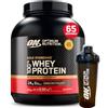 Optimum Nutrition Gold Standard 100% Whey Proteine con Aminoacidi Gusto Doppio Cioccolato 65 Porzioni 2,02kg + Shaker