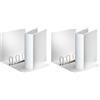 ESSELTE ESSENTIALS panorama binder personalizzabile ad anelli 4-60-D - f.to 22 x 30 cm - Bianco - 49706 (Confezione da 2)