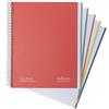 NAVIGATOR Office Paper Solutions Navigator | Taccuino A4 + copertina extra | 5 x 5 | rosso | bordo 5 colori | carta 80 g | 120 fogli microforati 4 trapani | spirale chiusura a spirale | carta premium writing