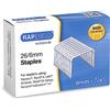Rapesco S11662Z3 Punti Galvanizzati Tipo 26/6 mm, Confezione da 5000 | Equivalenti alle Grafette No.56
