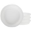 The HC Companies SLI08000A10T056LREFK - Sottovaso Rotondo Classico, in plastica, 20,3 cm, Confezione da 4, Colore: Bianco