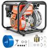 VEVOR Pompa Acqua a Benzina, Motopompa per Irrigazione Prato Laghetti Piscina Giardino 29072 L/H, Trasferimento Acqua 6 CV, Pompa Acqua con Motore a Benzina Tubo 7,6m Dimensioni Porta 50,8 mm