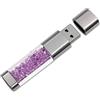 FeliSun Crystal Jewelry Chiavetta USB 3.0 Pendrive USB Stick Flash Drive Impermeabile trasparente Memory Stick Pen Drive-Fino a 80M / s (16GB, Viola)