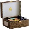 KLIM Retro CD Player Wood Lettore Portatile con Altoparlanti, AUX, USB, Legna