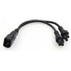 DRRI 320 C14 su doppia spina splitter C5, splitter Y, cavo adattatore corto per computer portatile UPS PDU