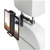 Callstel Supporto poggiatesta auto universale tablet fino a 12 pollici, estensibile e girevole a 360 gradi, nero