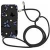 Foonary Cover con Cordino per Samsung Galaxy S24 Ultra 5G 6,8, Custodia con Aesthetic Farfalla Motivo Laccio Collana Tracolla, Silicone Necklace Regolabile Protezione Corda Phone Case,02