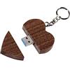 FeliSun Cuore in legno personalizzato USB3.0 Flash Drive Pendrive 128GB 64 GB 32 GB 16 GB ad alta velocità U Disk Memory Stick Storage esterno Fotografia Regali di nozze (128GB, Brown)