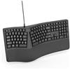 Generico Tastiera ergonomica con poggiapolsi imbottito Tastiera USB cablata Tastiera per ufficio portatile Tastiera ergonomica Microsoft
