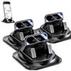 Generic Supporto per telefono da cruscotto con rotazione a 360 gradi per auto, impugnature antiscivolo e funzionamento con una sola mano, supporto per telefono cellulare con clip a molla regolabile
