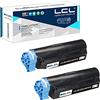 LCL Cartucce di Toner Compatibile B411 B431 44574702 3000Pagine (2Nero) | Sostituzione per OKI B411 B411D B411DN B431D B431DN Plus MB491 Plus MB461 MB471 MB471W