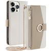 CasurvivePro Borsa magnetica in pelle PU antiurto flip cover adatta per modello Oppo Find X8 Pro, uso multifunzionale: portafoglio, supporto per telefono, ecc. Bianco