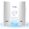 KuWFi Gigabit WLAN Bridge Outdoor 3KM 5.8G Point-to-Point Outdoor Wireless Bridge, WiFi Bridge con antenna 16dBi, porte LAN 1000 Mbps, adattatore PoE, punto di accesso esterno per rete, Starlink, fotocamera