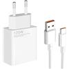 SIVITE Caricatore Rapido 120W con Cavo USB-C 6A da 2M, Alimentatore Compatibile con Xiaomi 10/11/12/13/14, Redmi Note 12/13/14, Poco F7 Ultra e Redmi Turbo 4 Pro