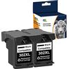 OGOUGUAN 302 Rifabbricata per HP XL Cartucce d'inchiostro Sostituzione DeskJet 3639 3630 2130 3636 1110 Envy 4520 4525 4521 4527 Officejet 3831 3833 3830 4650 (2 neri)