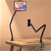 MUFANSU Supporto per Tablet da Tavolo con Morsetto Rotazione 360°, Braccio Regolabile per Tablet, Supporto Compatibile con iPad 4.7-12.9 Pollici, Monitor Portatile 15.6 Pollici per Scrivania e Letto