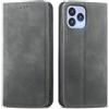 MOJIA Cover per Cubot P80 / Wiko T60, Custodia Folio Portafoglio in Pelle PU [Chiusura Magnetica], Case a Libro con Guscio Interno in TPU, Supporto per Carte.. Grigio