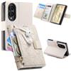 Fofvccv Pelle Portafoglio Cover per Samsung Galaxy Z Fold8 - HYY Bianco | Custodia a Flip Libro con Porta Carte Slot Chiusura Lampo Magnetica Motivo Fiori per Samsung Z Fold 8