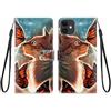 KARTXITAI Cover Compatibile con iPhone 11 PU Pelle TPU Silicone Portafoglio Magnetica con Disegni Motivo Animale Flip Custodia in Libro Slot Schede Custodia-Gatto, farfalla