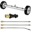 GAOUTO Set di 5 pulitori sottoscocca ad alta pressione per auto, attacco rapido da 1/4, 4000 psi, scopa ad acqua per idropulitrici, per giardini, SUV, camper, marciapiedi