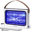 YISSVIC Lampada Antizanzare 4300V Zanzariera Elettrica 20W UV, con 2 Lampadine di Ricambio, Cassetto Estraibile, Manico in Pelle PU, Sicuro per Uomini e Animali, Uso Interno, Cavo 1.8m