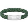 Lacoste Braccialetto in pelle da uomo Collezione ROKEL Verde - 2040284