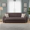 Dmora Divano Letto 3 Posti Alejandro 85x224 cm Nero Chiaro Contenitore Reclinabile, di Apertura Click-clack