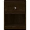 Tvilum Comodino con cassetto, colore marrone, 37,9 x 48,4 x 30,1 cm