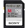 Sony SF-M128 128 GB SDXC UHS-II Scheda di memoria, V60, Classe 10, fino a 277 MB/s in lettura, 150 MB/s in scrittura - robusta, resistente alla polvere e all'acqua, IP57