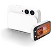 Denash Fotocamera Digitale 4K Fotocamera HD da 64 MP per Vlogging con Touch Screen da 2,8 Pollici AF Messa a Fuoco Automatica Copertura Scorrevole per Fotografia Selfie Intrattenimento (WHITE)