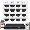 GW Security Inc Sistema di sicurezza completo a 8 canali HD-TVI 1080P con (8) x True HD 1080P esterno/interno 2.8-12mm Zoom varifocale Telecamere di sicurezza Bullet e HDD da 2 TB, scansione codice QR